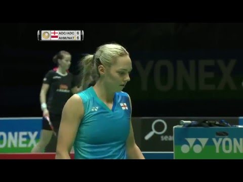 Yonex All England Open 2016 | Badminton QF M3-XD | Adc/Adc vs Ahm/Nat