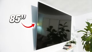 How To Mount 85 Inch TV In A Small Room Wall! DIY Step By Step