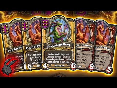 This is my Board on Turn 11?! (INSANE Dragon game) | Hearthstone Battlegrounds