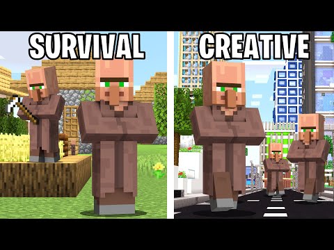 I Gave Villagers Creative Mode For 24 Hours in Minecraft