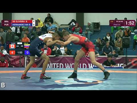 BRONZE FS - 46 kg: F. PAPADOPOULOS (CAN) df. J. BOLIVAR (VEN) by VSU, 10-0