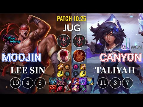 RNW Moojin Lee Sin vs DWG Canyon Taliyah Jungle - KR Patch 10.25