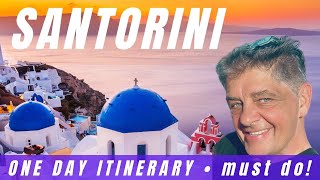 Santorini ONE DAY itinerary to Oia from cruise port.  Virtual tour Fira to Oia