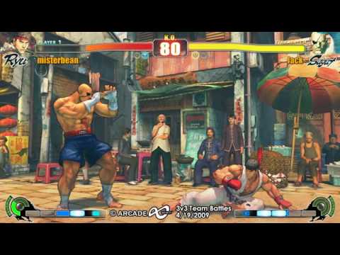 Arcade Infinity SF4 3-on-3 Teams - R1 Team Balls to the Wall vs Team $$ DOLLA MENU MILLIONARES $$