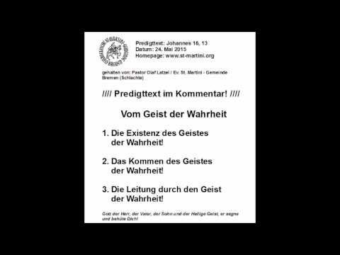 24.05.2015 - Vom Geist der Wahrheit