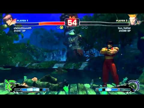 SSFIV Online PSN elwoodblues85 (Guy) vs. Sun_Valtiel (Guile) [HD] II
