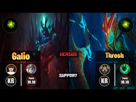 Beryl GALIO (Support) [Aftershock] VS THRESH - Challenger KR Patch 10.10