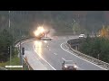 Wstrząsające nagranie z wypadku na obwodnicy Lublany  13.11.19 video