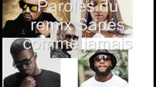 Paroles Remix Sapés comme jamais - Maitre Gims ft Alonzo, Gradur, Keblack et Awa Imani