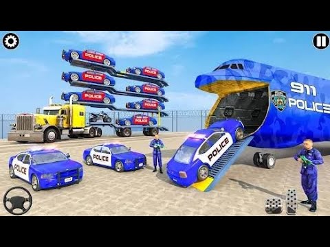 Vehicle Transport Simulator 3D - US Police Car Park Transporter Driving #3 - Game - Android Gameplay