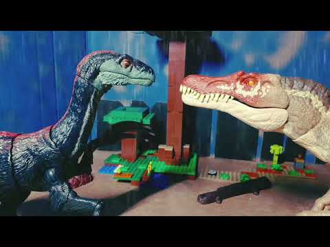 Therizinosaurus VS Spinosaurus (a short stop motion battle)
