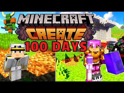 TheCaptainsTV - I Survived 100 Days as an ORC HUNTER with THE CREATE MOD in Hardcore Minecraft