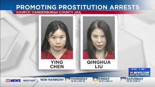 Two Evansville spa employees arrested on prostitution charges