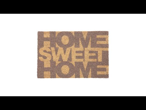 Paillasson coco «Home Sweet Home» Marron - Fibres naturelles - Matière plastique - 60 x 2 x 40 cm