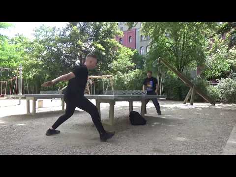 Tischtennis Tipps fuer Hobbyspieler Beinarbeit  mit Mark und stoni 20200622 Outdoor TT Steinplatte F
