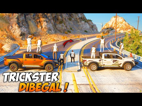 TRICKSTER GETTING ROBBED ?! IMMEDIATELY MAKE BARRICADES! - GTA V ROLEPLAY INDONESIA