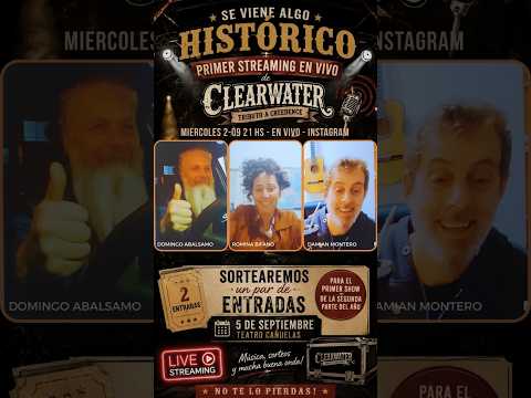 PRIMER STREAMING CLEARWATER 02/09/26 sorteo TEATRO CAÑUELAS