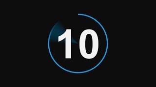 Countdown Timer 10 seconds with Sound Effect 4K Fr