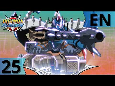 Digimon Fusion EN [HD] Episode 25: Showdown in Shaky Town! A Zone Collapses!