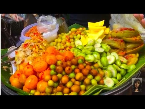 Asian Street Food, Market Street Food Combination In Cambodia, Wet Market In Asia