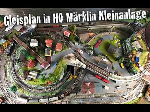 Gleisplan kleine Modellbahn H0, Märklin M-Gleis 1:87 mit Railmodeller Pro für Mac