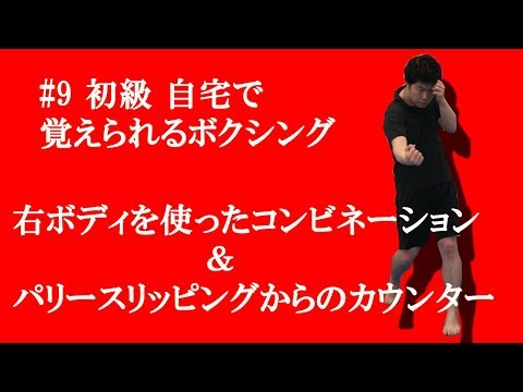 #9 初級 右ボディを含めたコンビネーションと２ジャブやワンツーに対してパリースリッピングからのボディカウンター