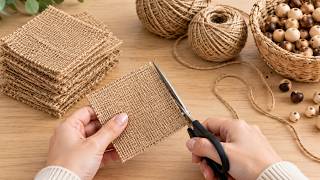5 DIY Home Decor Ideas with Jute Rope & Burlap Fabric