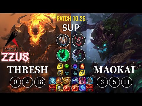 ASP Zzus Thresh vs Maokai Sup - KR Patch 10.25