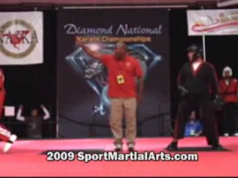 Jamie Cravens vs Unknown - Men's team sparring - 2009 Diamond Nationals