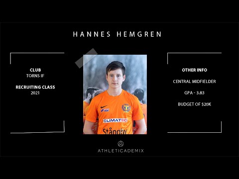 Athleticademix - Hannes Hemgren - Fall 2021 - Committed to Augustana
