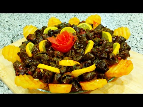 MOST FAMOUS WARAK ENAB RECIPE | STUFFED GRAPE LEAVES WITHOUT MEAT(ARABIC DISH)