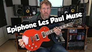 Video thumbnail for Epiphone Les Paul Muse Demo - Scarlet Red Metallic by Rich Bischoff