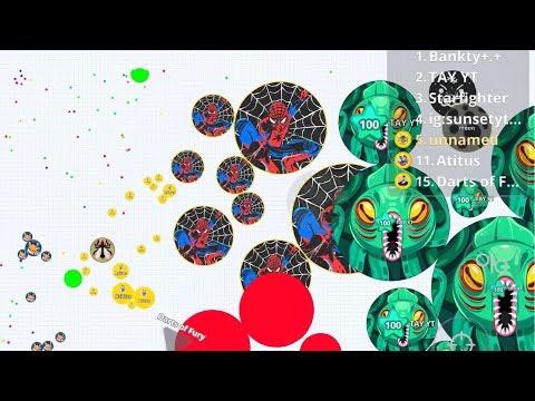 AGARIO MOBILE SPIDER MAN PLAY AGAR.IO MOBILE, BEST CUSTOM SKINS GAMEPLAY