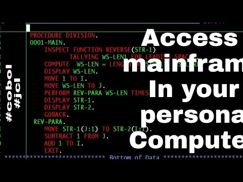 How to access mainframe in your pc's | cobol | Jcl #cobol #mainframe #ibm