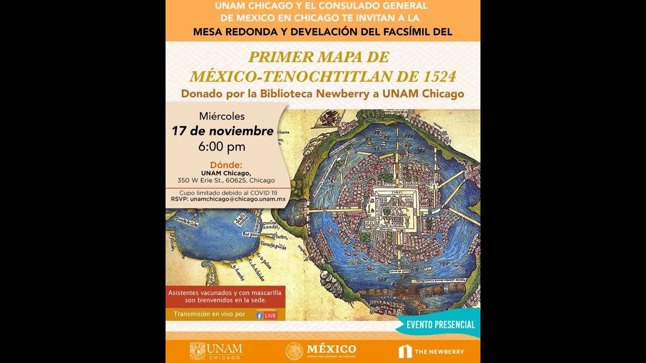 MESA REDONDA Y DEVELACIÓN DEL FACSÍMIL DEL PRIMER MAPA DE MÉXICO TENOCHTITLAN DE 1524