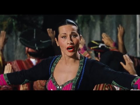 Yma Sumac’s performances in Secret of the Incas (1954) from 4K scan with enhanced color and sound