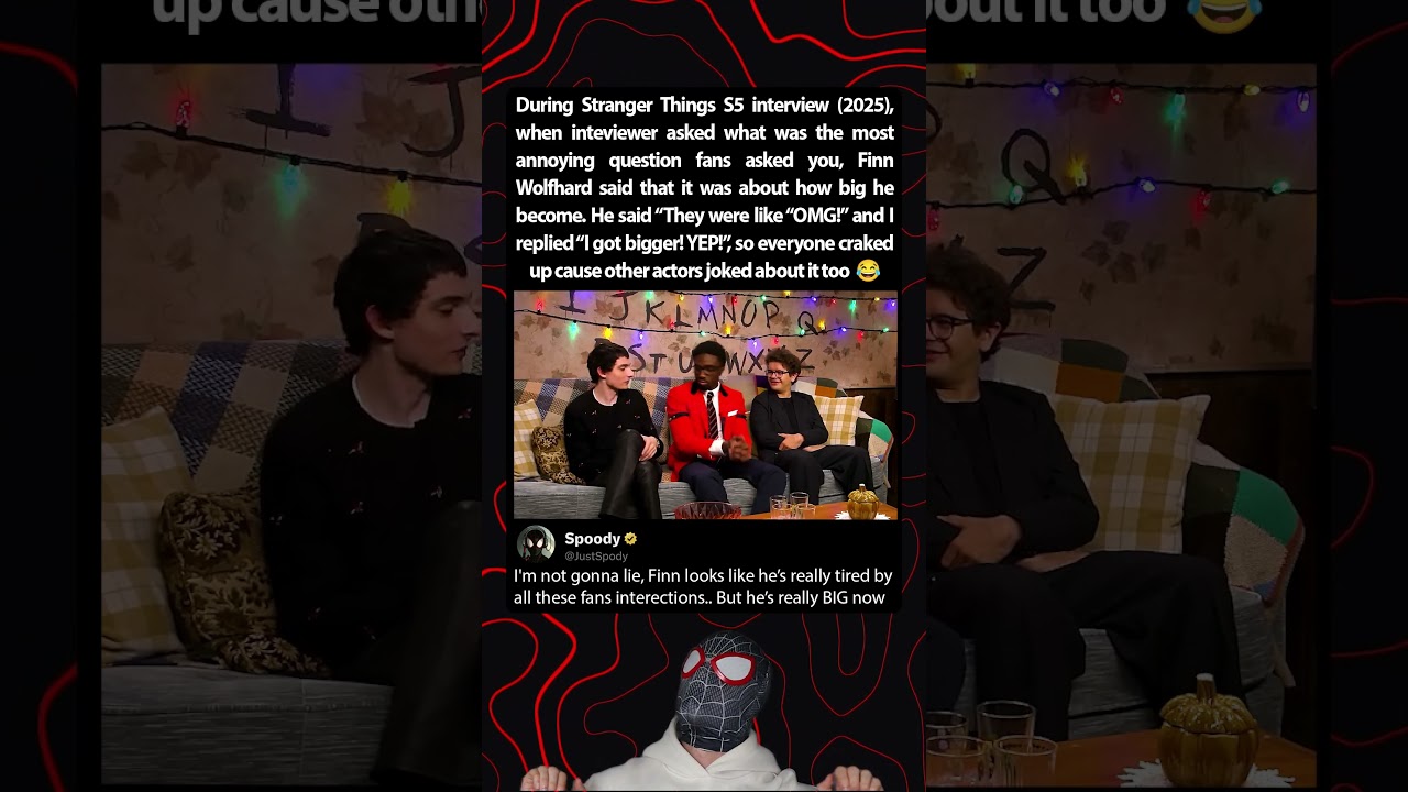 Stranger Things S5 인터뷰(2025) 중 Finn Wolfhard는 피곤했습니다.