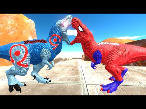 DARKSEID T REX MOUNTAIN DEATH FALL - Animal Revolt Battle Simulator
