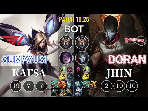 T1 Gumayusi Kai'Sa vs KT Doran Jhin Bot - KR Patch 10.25