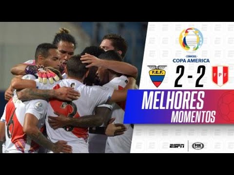 Gols e lances de Equador x Peru