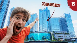 東京で開催される世界選手権で全選手が宿泊する巨大ホテルの内部