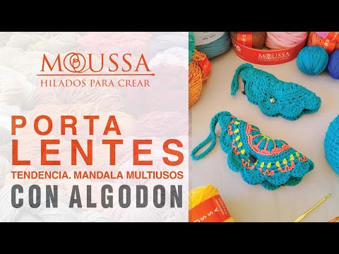 PORTA LENTES TENDENCIA 🧶 Hermosa mandala con nuestro Algodón Premium 8/6, exclusivo de Moussa Lanas