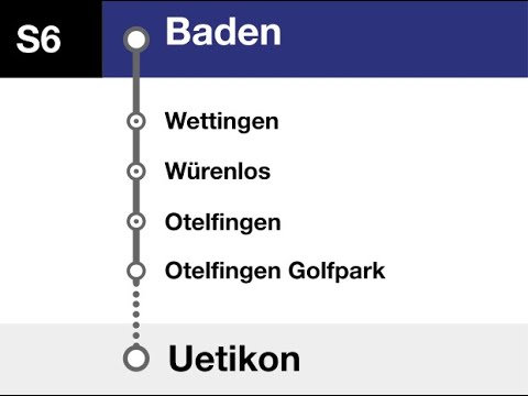 ZVV (SBB) Ansagen » S6 Baden — Uetikon am See | RAILVOX | SLBahnen