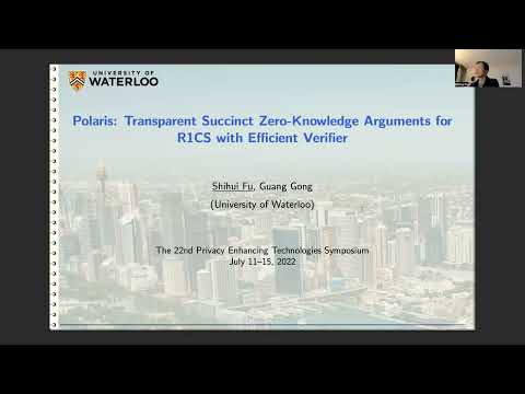 [7B] Polaris: Transparent Succinct Zero-Knowledge Arguments for R1CS with Efficient Verifier