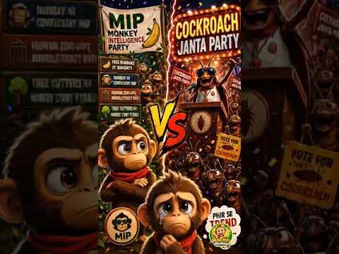 Cockroach Janta Party vs Mokimo 🪳🐵 | India Ka Sabse Funny Election 😂 #shortsfeed