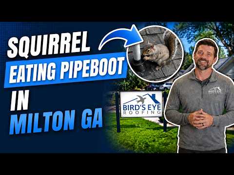 Pipe boot damage caught on drone inspection in Milton, GA