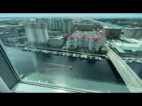 Nice ThyssenKrupp traction Touch Screen elevators at Marriott Waterside Tampa, FL