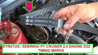 Dodge Stratus / Chrysler Sebring / Chrysler PT Cruiser Timing Marks . Timing belt marks