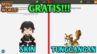 Download lagu CARA MENDAPATKAN SKIN DAN TUNGGANGAN GRATIS!!! - MINI WORLD BLOK ART mp3