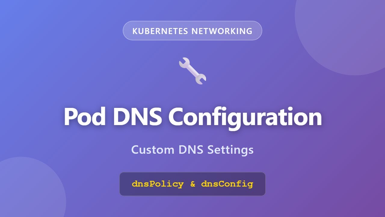 Kubernetes Pod DNS Configuration: Custom DNS Settings Tutorial